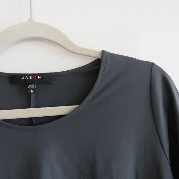 JASON Portofino Pocket Tunic Top in Dark Gray Lagenlook Minimalist - Size S - Picture 6 of 16